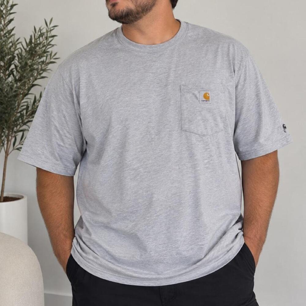 Gray carhartt pocket tee in